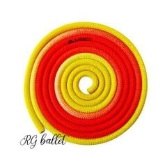 Pastorelli Ritmik Cimnastik İpi 3 m - New Orleans Sarı-Turuncu-Kırmızı 04263 (FIG)