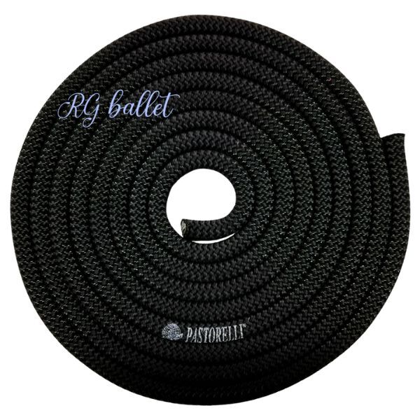 Pastorelli Ritmik Cimnastik İpi 3 m - New Orleans Siyah 00104 (FIG)
