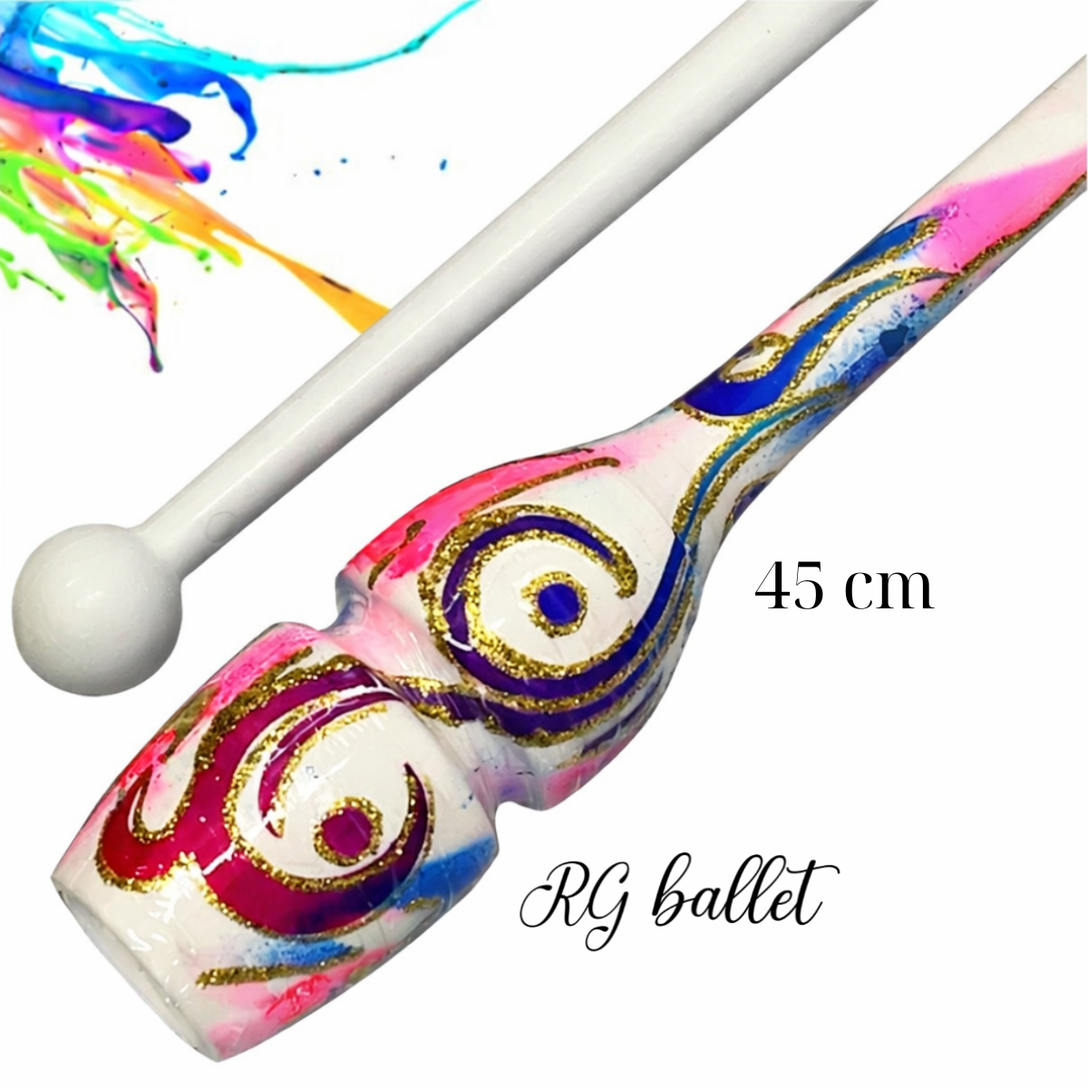Pastorelli Aero Ritmik Cimnastik Labutu 45 cm – Harmonic Beyaz/Pembe FİG Onaylı