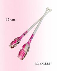 Pastorelli Ritmik Cimnastik Labutu - Harmonik Beyaz / Pembe 45cm (FIG)