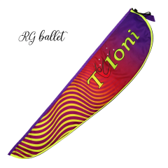Tuloni Ritmik Cimnastik Kurdele Çubuğu + Kurdele Kılıfı – Wave Mor/Sarı (MKR-STR03-PPxY)