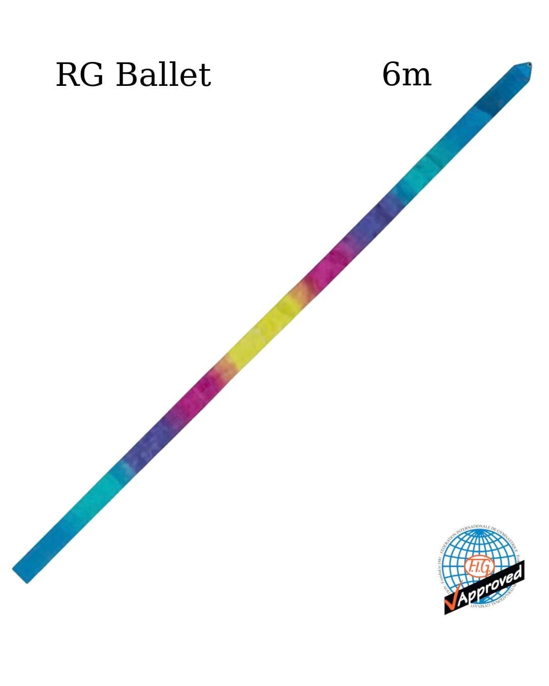 Chacott Ritmik Cimnastik Kurdelesi – Su Yeşili (Aqua Green) 6 m Gradation (FIG) 731