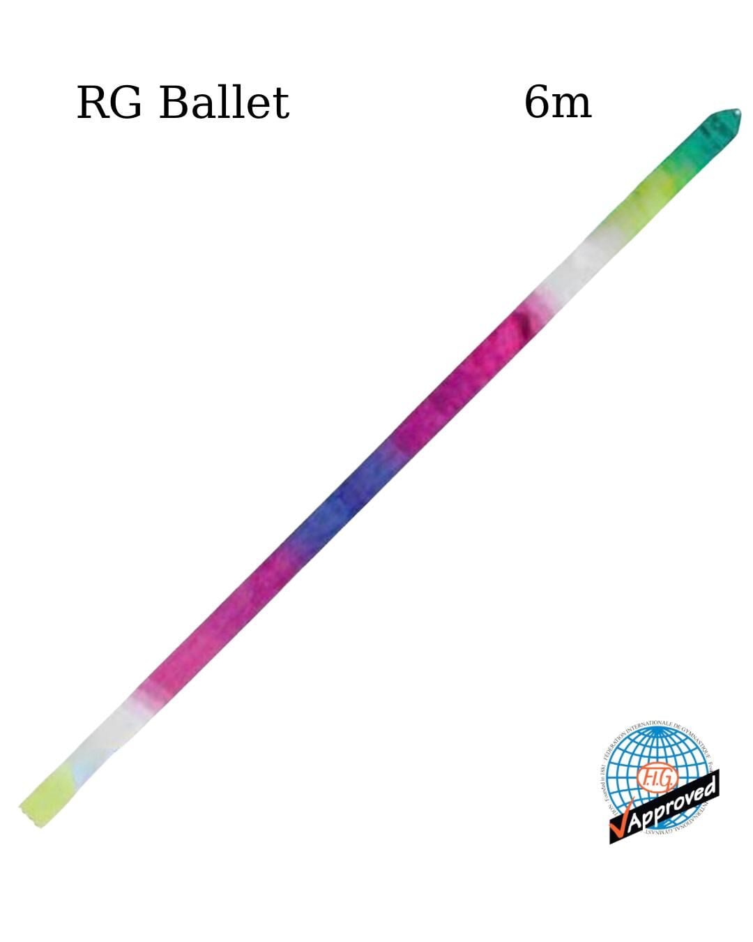 Chacott Ritmik Cimnastik Kurdelesi – Yeşil (Green) 6 m Gradation (FIG) 736