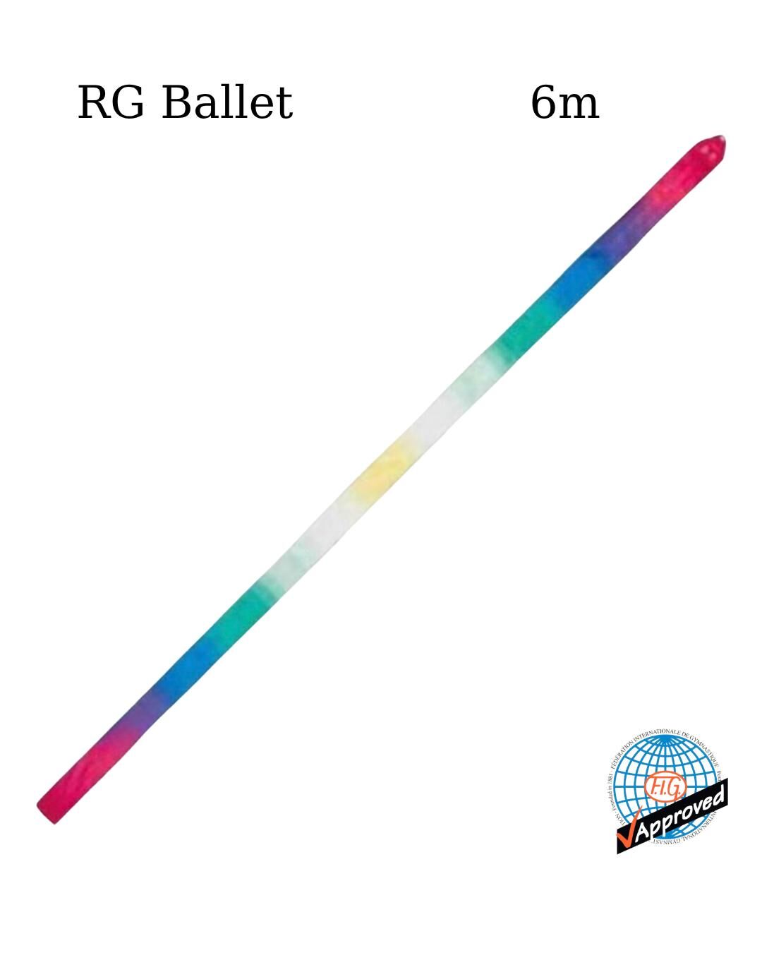 Chacott Ritmik Cimnastik Kurdelesi – Mercan (Coral) 6 m Gradation (FIG) 750