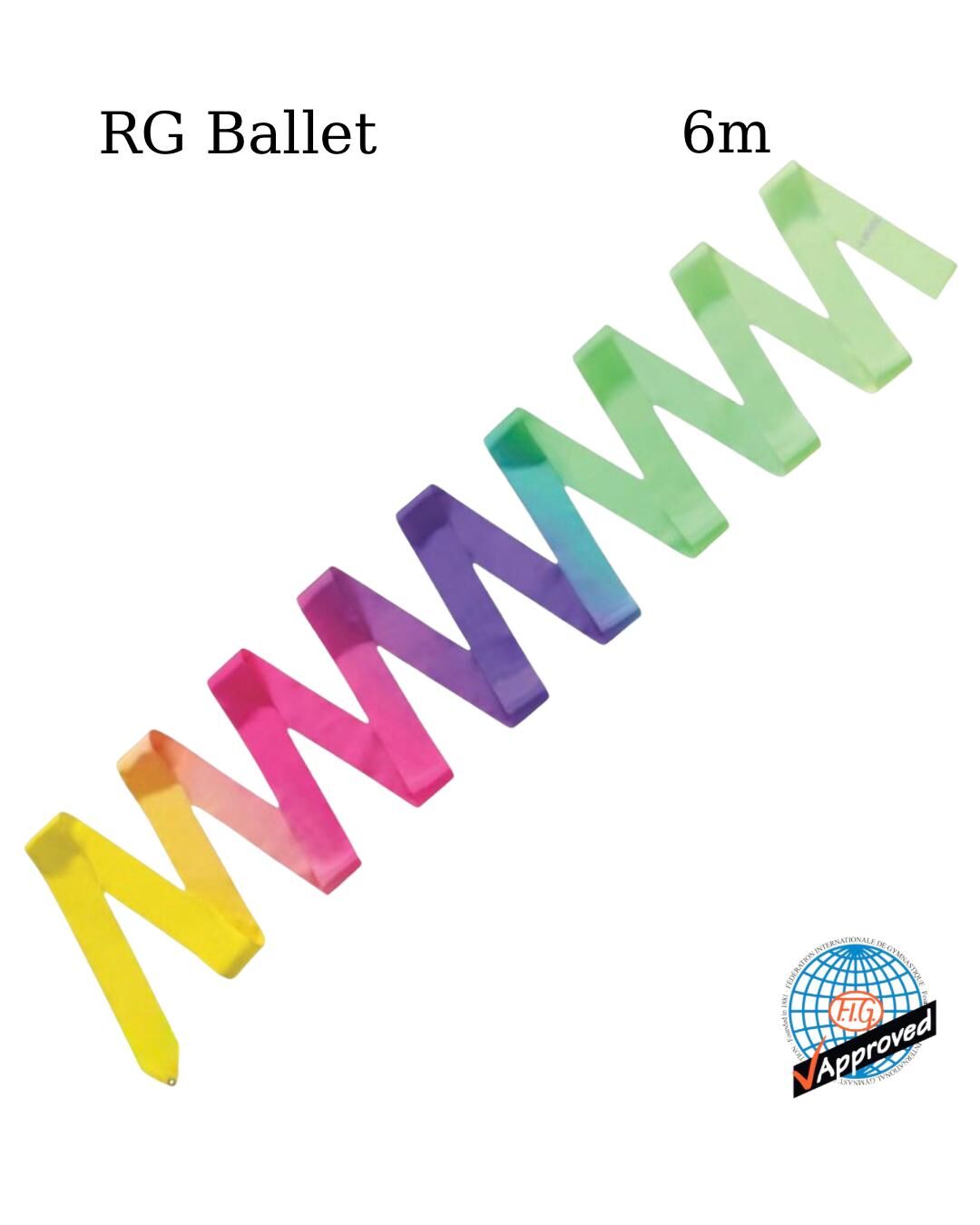 Sasaki Ritmik Cimnastik Kurdelesi M-71AG 027 6m – Çok Renkli (FIG)