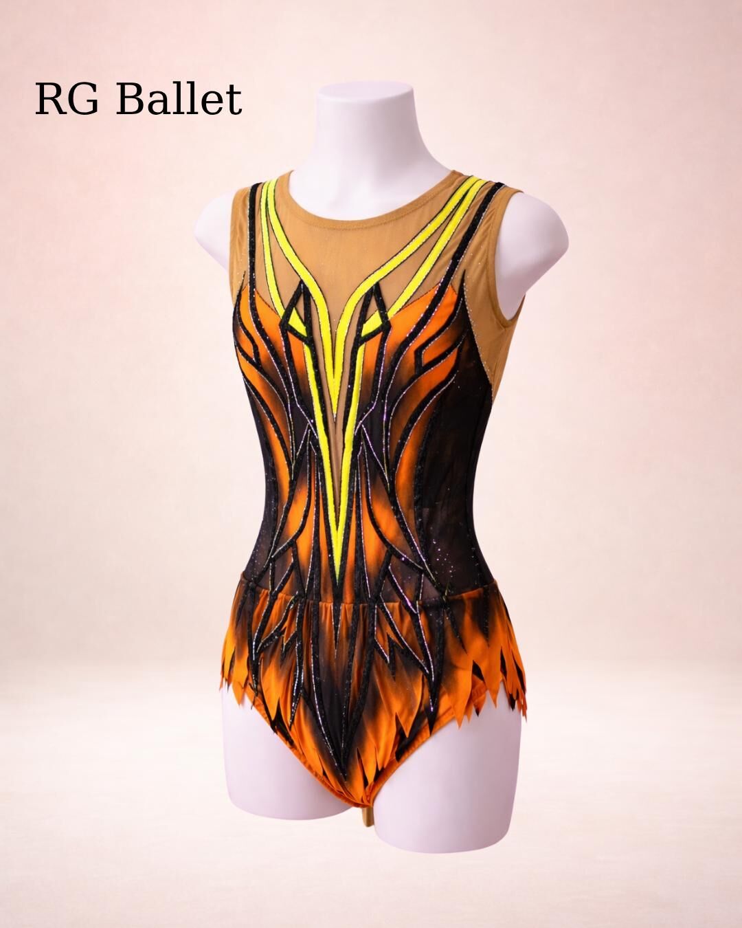 Taşsız Ritmik Cimnastik Mayo – Volkanın Kalbi (RB-Inferno 02 modeli)