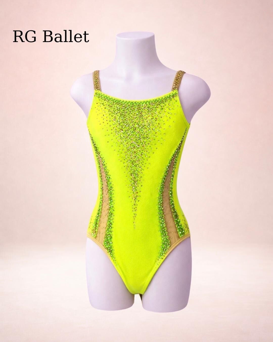 Taşsız Ritmik Cimnastik Mayo – Limon Işıltısı (RB-Neon 03 modeli)