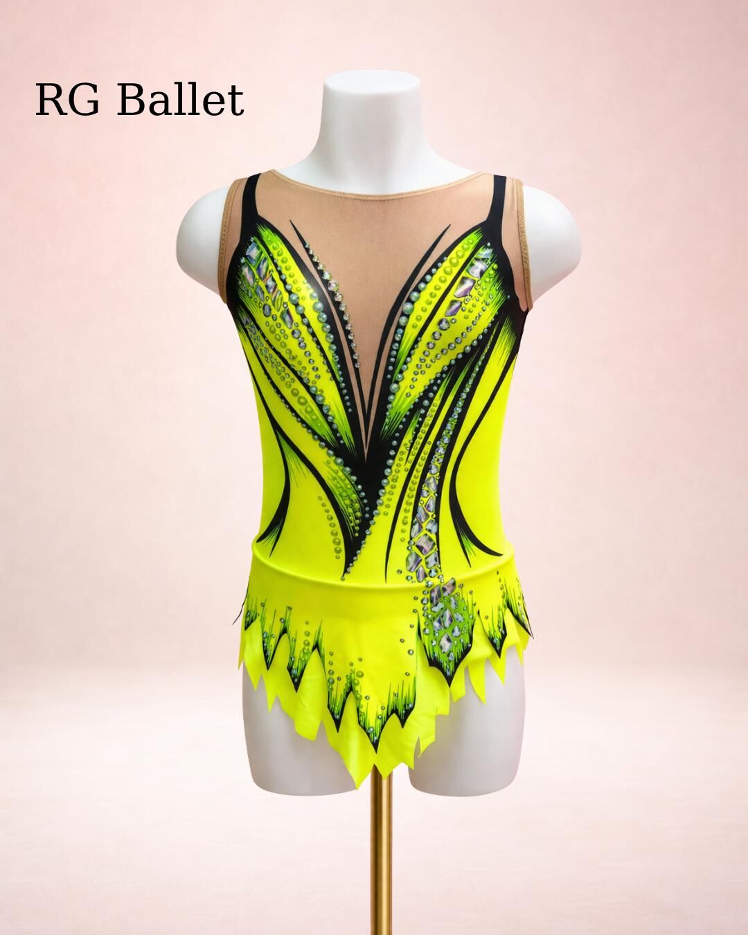 Taşsız Ritmik Cimnastik Mayo – Neon Akış (RB-Velox 05 modeli)