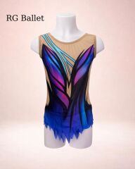 Taşsız Ritmik Cimnastik Mayo – Gece Işıkları (RB-Aurora 07 modeli)