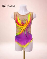 Taşsız Ritmik Cimnastik Mayo – Renklerin Dansı (RB-Vortex 08 modeli)