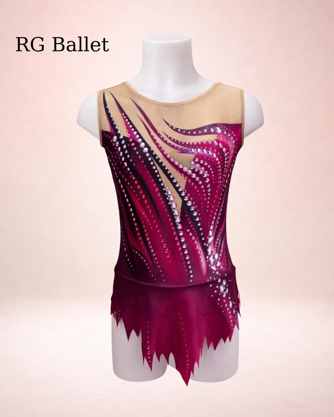 Taşsız Ritmik Cimnastik Mayo – Kızıl Işık (RB-Crimson 10 modeli)