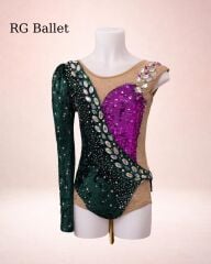 Taşlı Ritmik Cimnastik Mayo – Zümrüt Rapsodisi (RB-Couture 11 modeli)