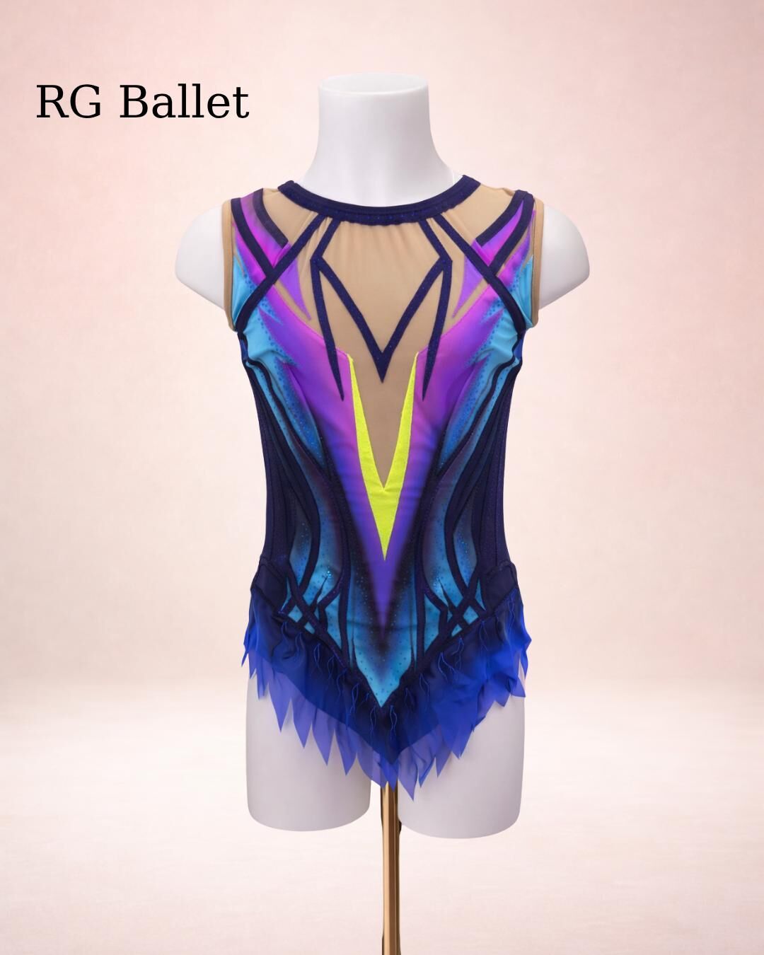 Taşsız Ritmik Cimnastik Mayo – Gece Enerjisi (RB-Nova 22 modeli)