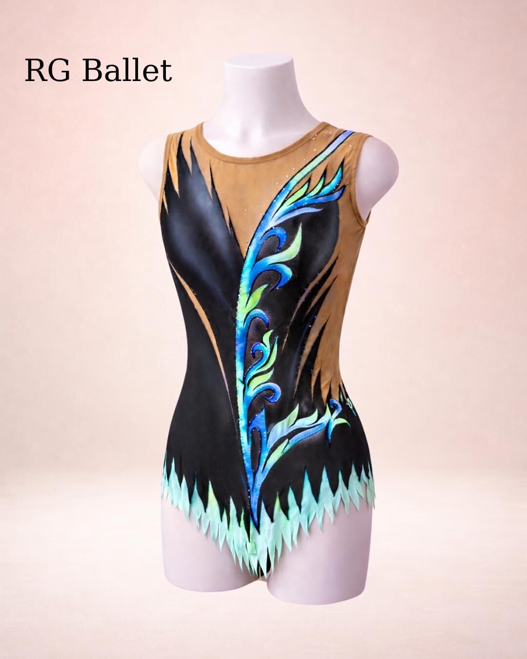 Taşsız Ritmik Cimnastik Mayo – Gece Akışı (RB-Aqua 24 modeli)