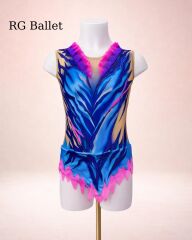 Taşsız Ritmik Cimnastik Mayo – Mavi Aura (RB-Aura 29 modeli)