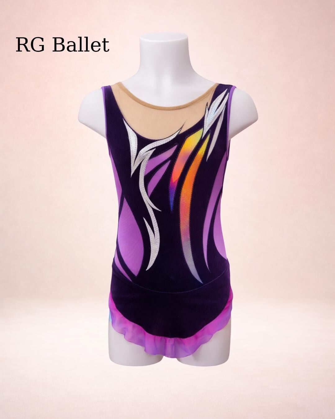 Taşsız Ritmik Cimnastik Mayo – Renk Akışı (RB-Luxe 31 modeli)