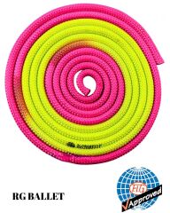 Pastorelli Ritmik Cimnastik İpi 3 m - New Orleans Gül-Sarı 04904 (FIG)