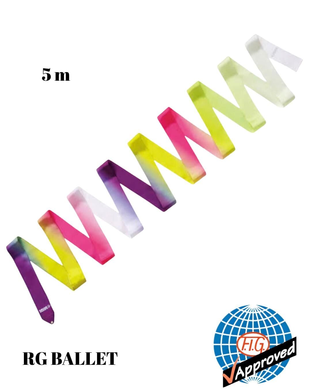 Sasaki Ritmik Cimnastik Kurdelesi MJ-715AG 028 5m – Çok Renkli (FIG)