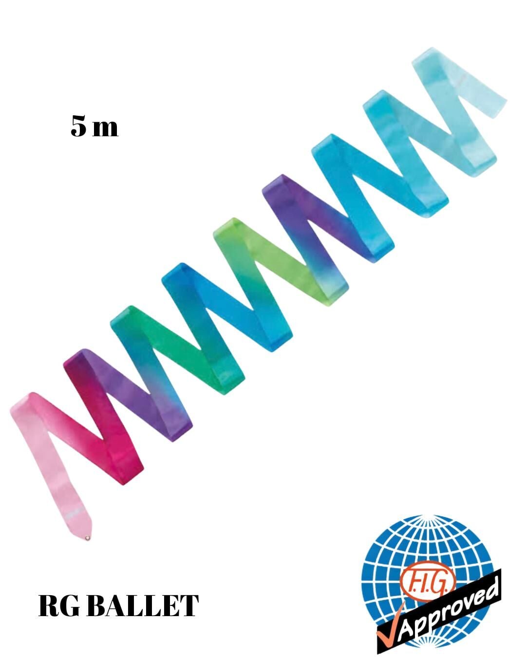 Sasaki Ritmik Cimnastik Kurdelesi MJ-715AG 029 5m – Çok Renkli (FIG)