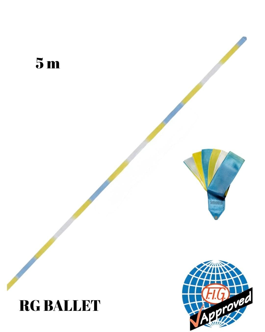 Sasaki Ritmik Cimnastik Kurdelesi MJ-715HG SXBUxYxW 5m – Çok Renkli (FIG)