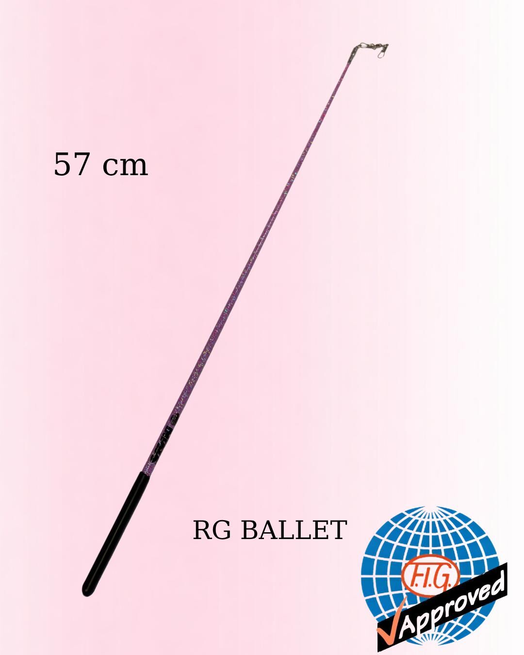 Sasaki Kurdele Çubuğu Simli M-781HJK ROSxB - Gül/Siyah 57cm (FIG)