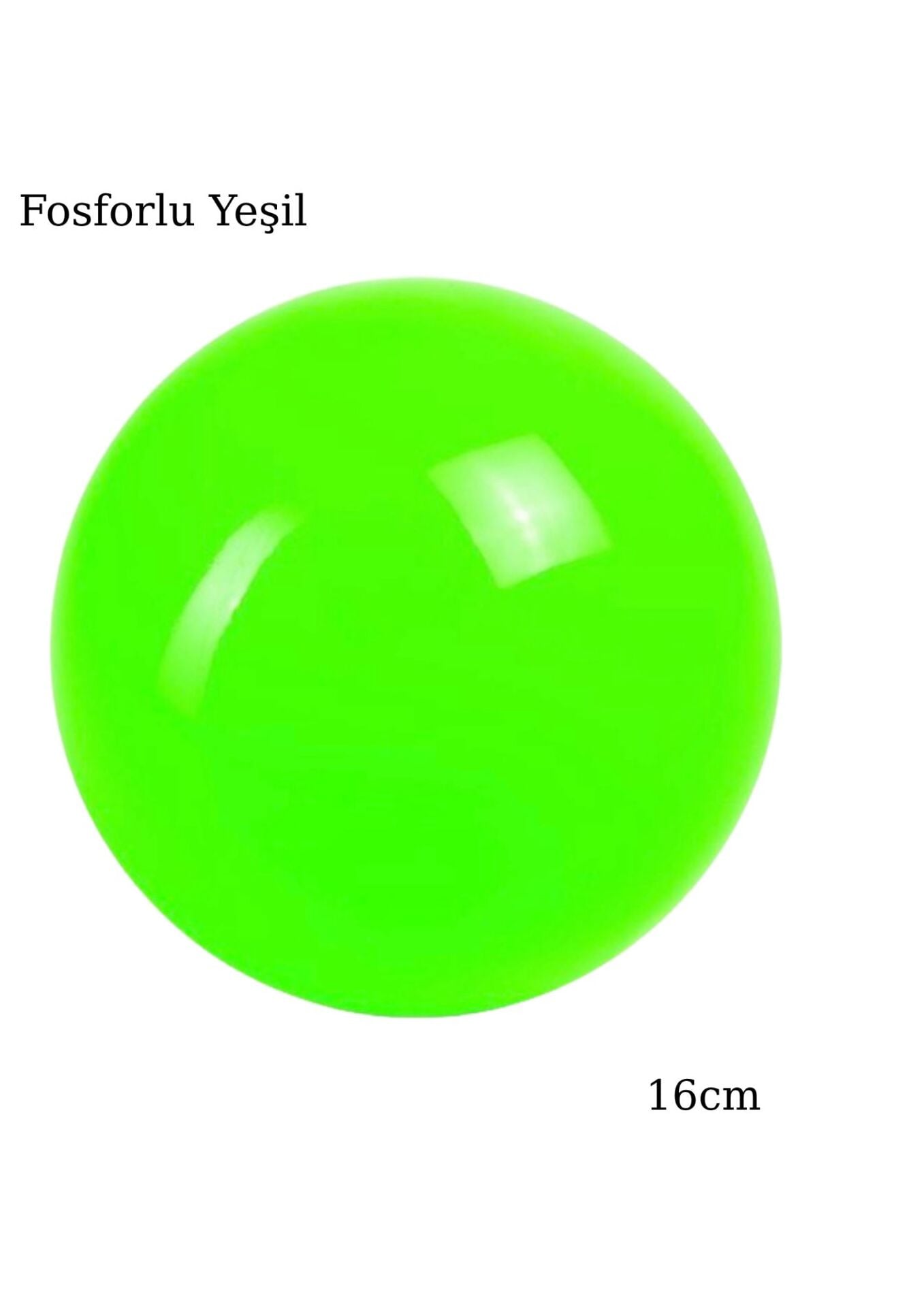 Amaya Cimnastik Antrenman Topu - Fosforlu Yeşil 16cm