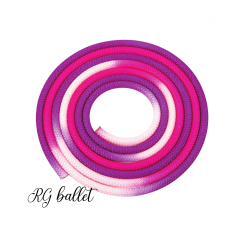 Amaya Çok Renkli Ritmik Cimnastik İpi - Açık Pembe/Fosforlu Pembe/Mor (FIG)