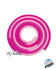 Amaya Çok Renkli Ritmik Cimnastik İpi - Beyaz/Pembe/Fuşya (FIG)