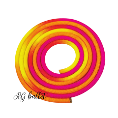 Çok Renkli Ritmik Cimnastik İpleri - Sarı / Turuncu / Fosforlu Pembe