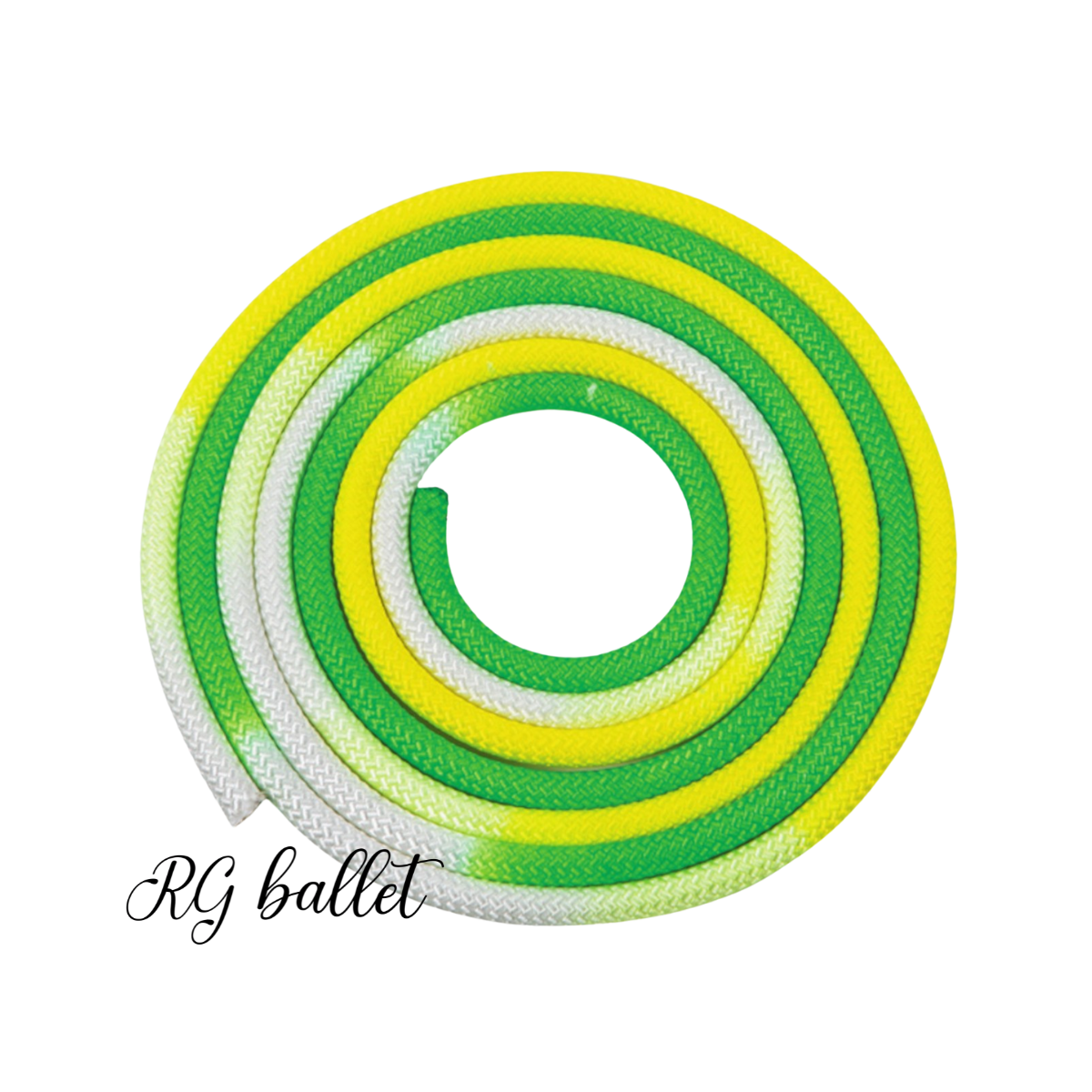 Çok Renkli Ritmik Cimnastik İpleri - Sarı / Yeşil / Beyaz