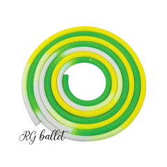 Çok Renkli Ritmik Cimnastik İpleri - Sarı / Yeşil / Beyaz