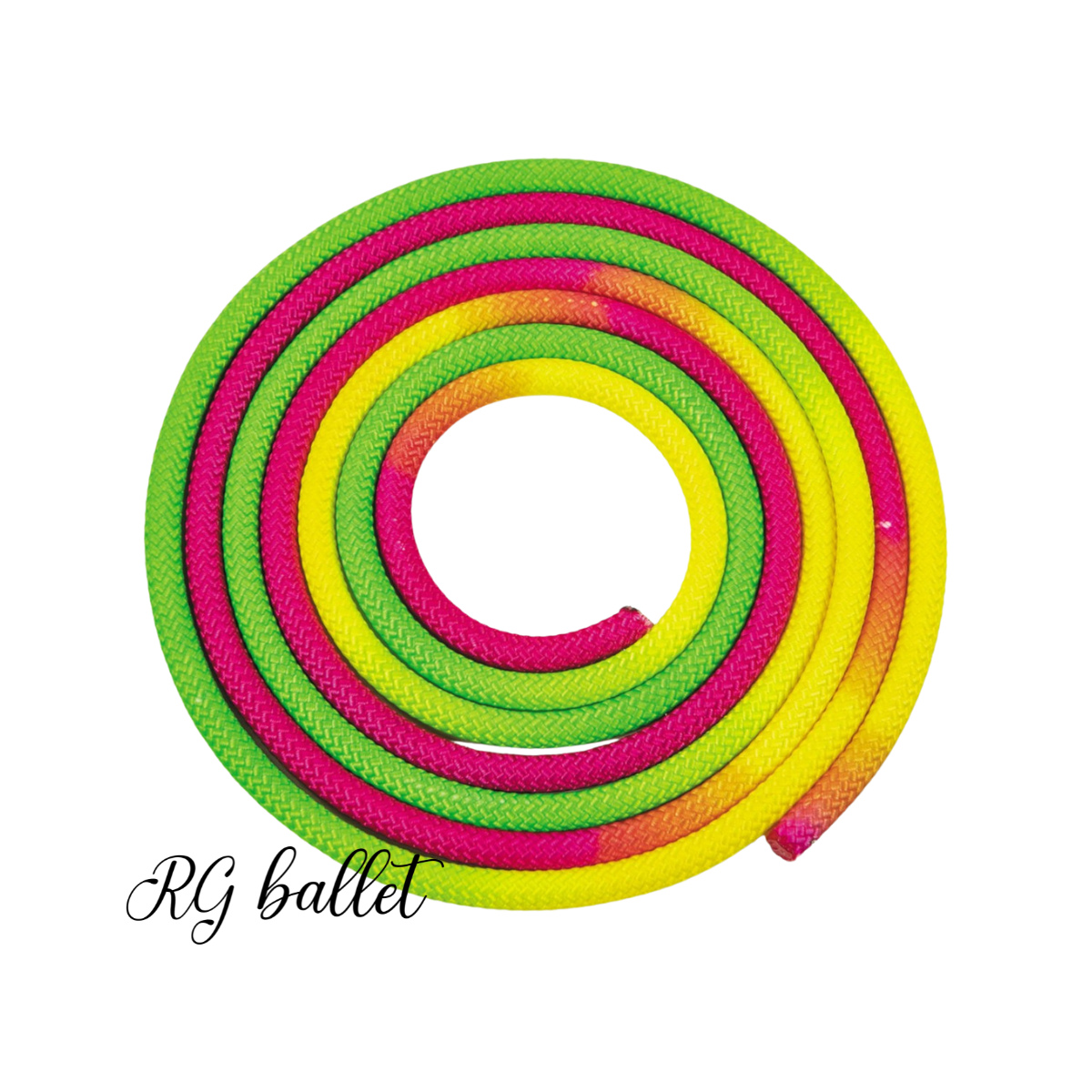Çok Renkli Ritmik Cimnastik İpleri - Pembe / Sarı / Yeşil