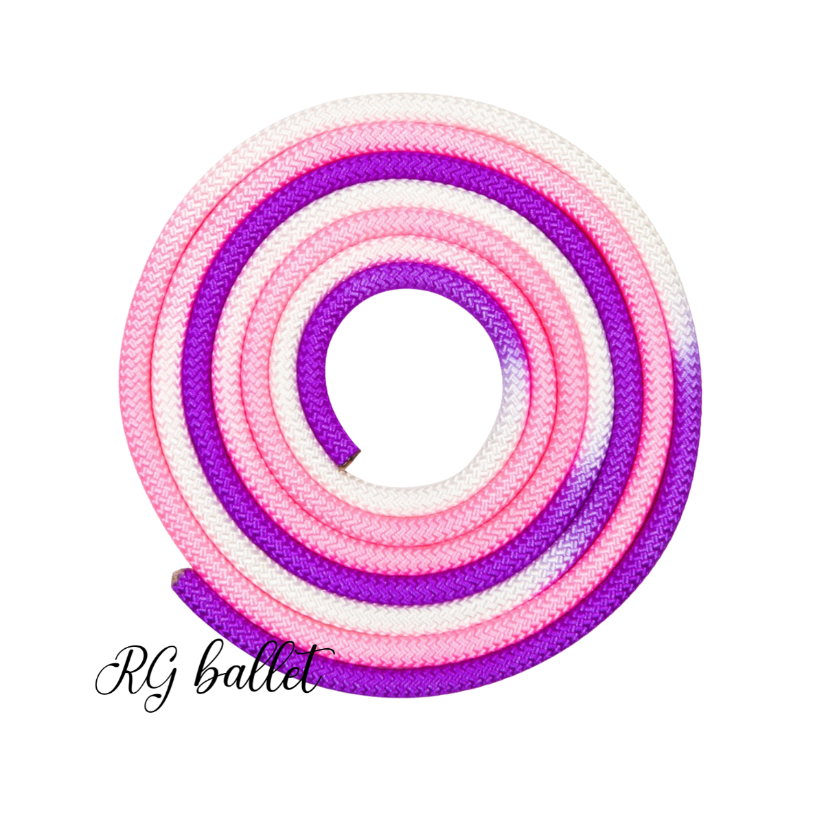 Çok Renkli Ritmik Cimnastik İpleri - Beyaz / Açık Mor / Açık Pembe