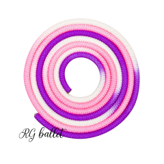 Çok Renkli Ritmik Cimnastik İpleri - Beyaz / Açık Mor / Açık Pembe