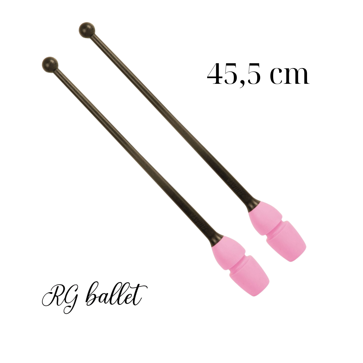 İki Bileşenli Birleştirilebilir Ritmik Cimnastik Lobutu – 45,5 cm (Siyah Boyunlu)- Açık Pembe