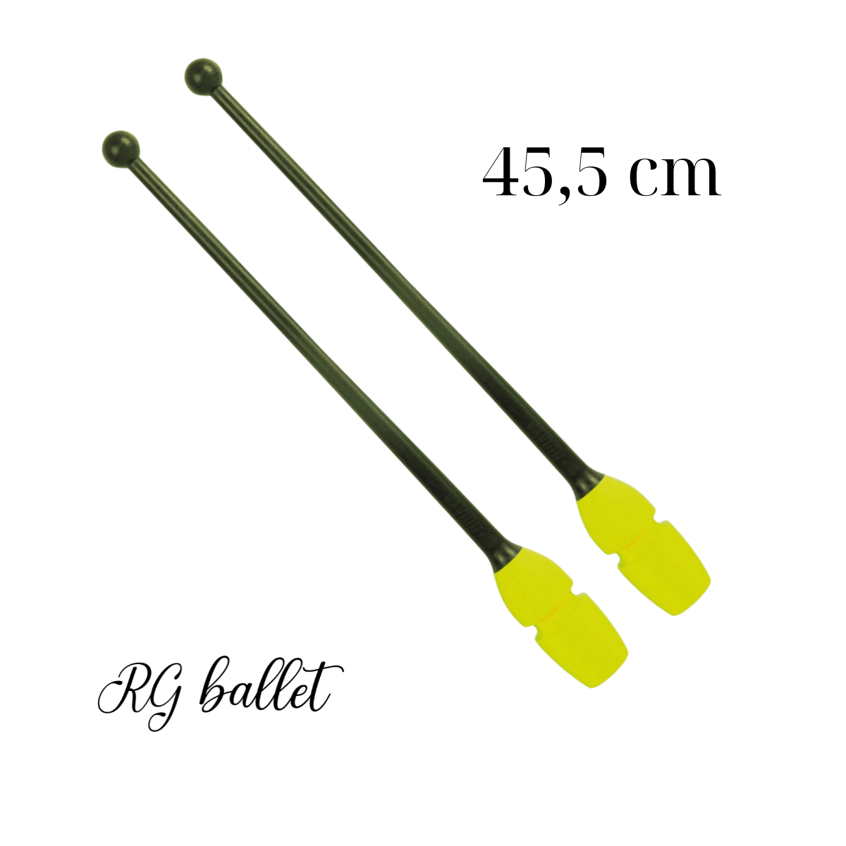 İki Bileşenli Birleştirilebilir Ritmik Cimnastik Lobutu – 45,5 cm (Siyah Boyunlu)- Sarı