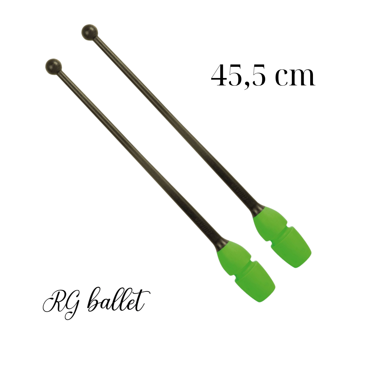 İki Bileşenli Birleştirilebilir Ritmik Cimnastik Lobutu – 45,5 cm (Siyah Boyunlu)- Açık Yeşil