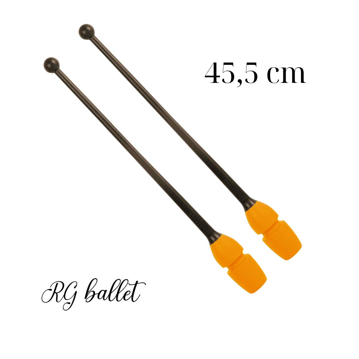 İki Bileşenli Birleştirilebilir Ritmik Cimnastik Lobutu – 45,5 cm (Siyah Boyunlu)- Turuncu