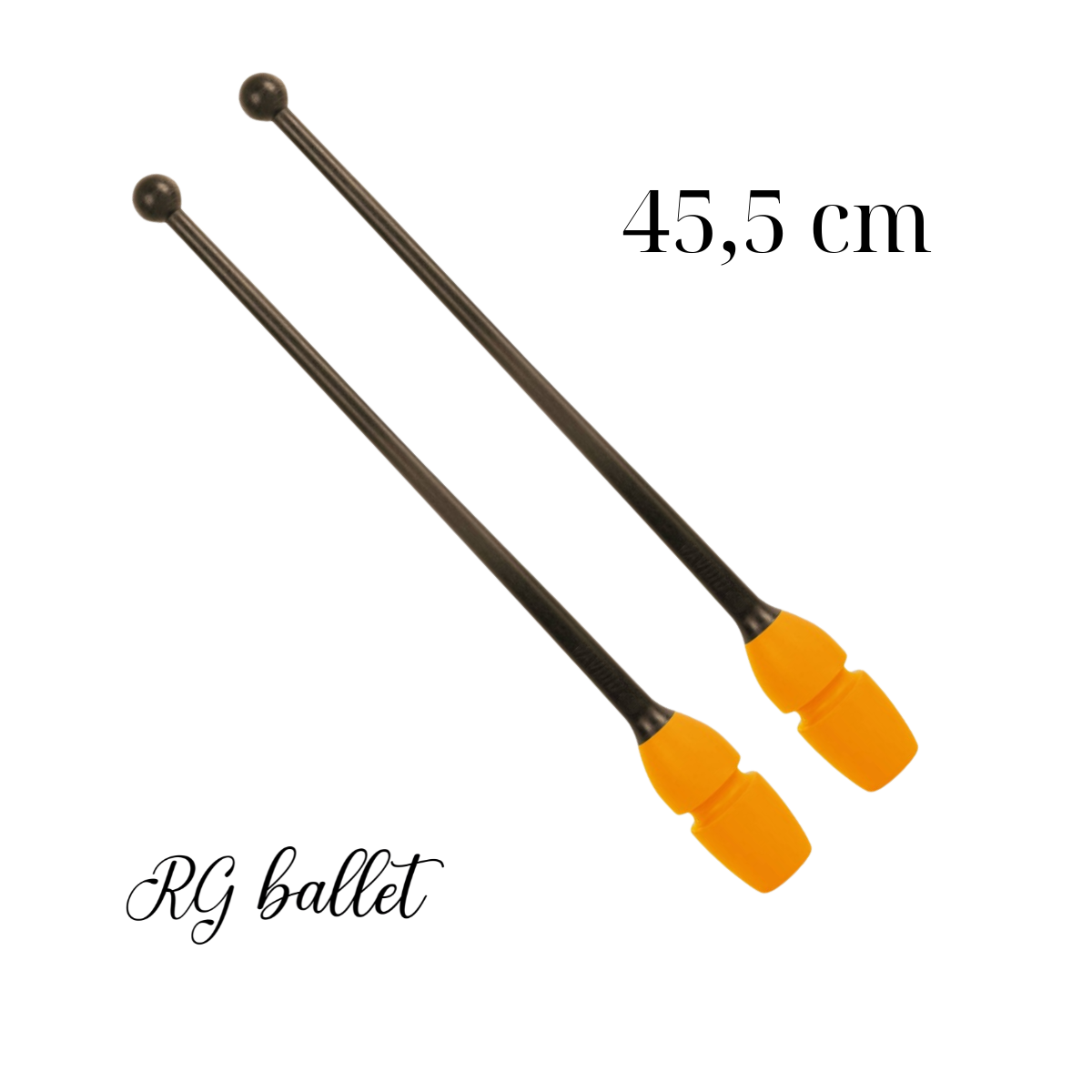 İki Bileşenli Birleştirilebilir Ritmik Cimnastik Lobutu – 45,5 cm (Siyah Boyunlu)- Turuncu