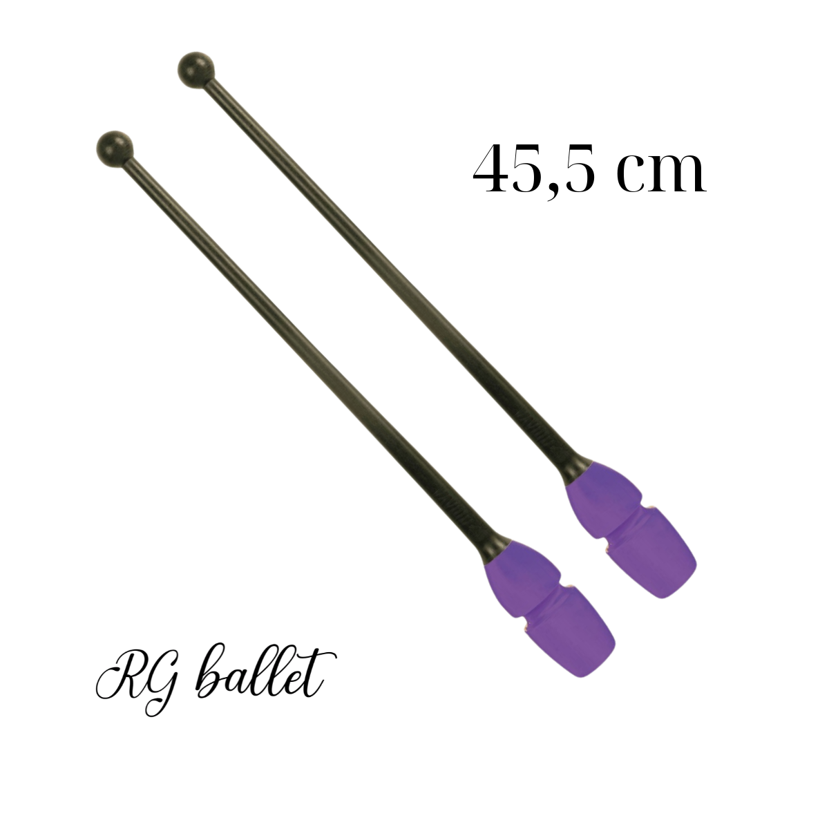 İki Bileşenli Birleştirilebilir Ritmik Cimnastik Lobutu – 45,5 cm (Siyah Boyunlu)- Mor