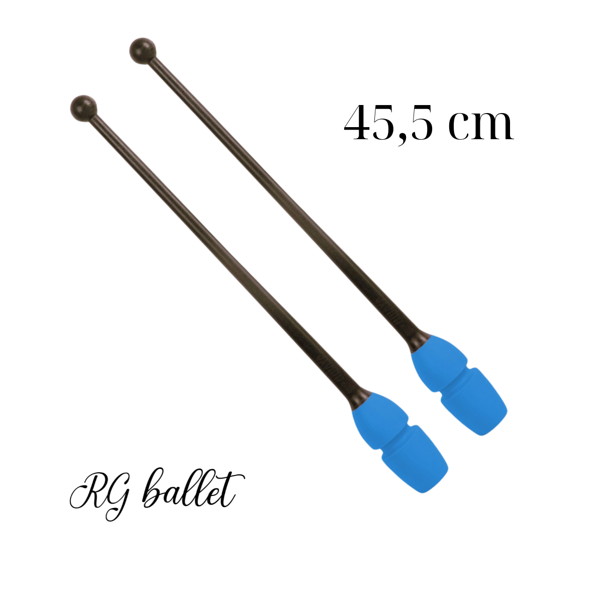 İki Bileşenli Birleştirilebilir Ritmik Cimnastik Lobutu – 45,5 cm (Siyah Boyunlu)- Turkuaz