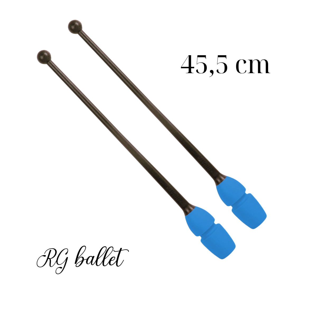 İki Bileşenli Birleştirilebilir Ritmik Cimnastik Lobutu – 45,5 cm (Siyah Boyunlu)- Turkuaz