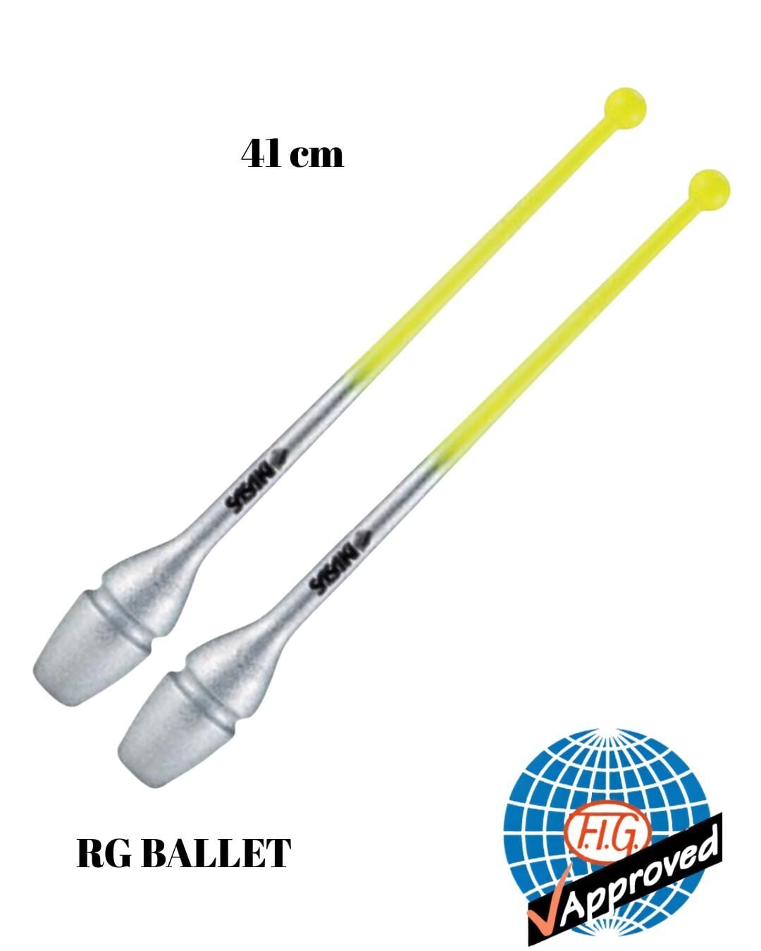 Sasaki Ritmik Cimnastik Labutu M-34JKGH LMYxSI 41 cm – Parlak Sarı / Gümüş ( FIG)