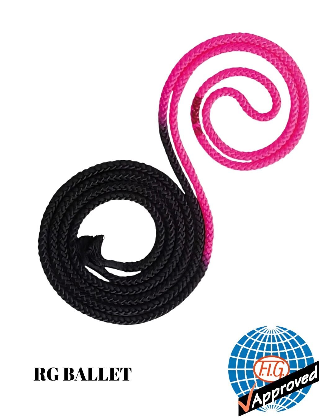 Sasaki Ritmik Cimnastik İpi M-280TS BxP 3 m – Siyah/Pembe (FIG)