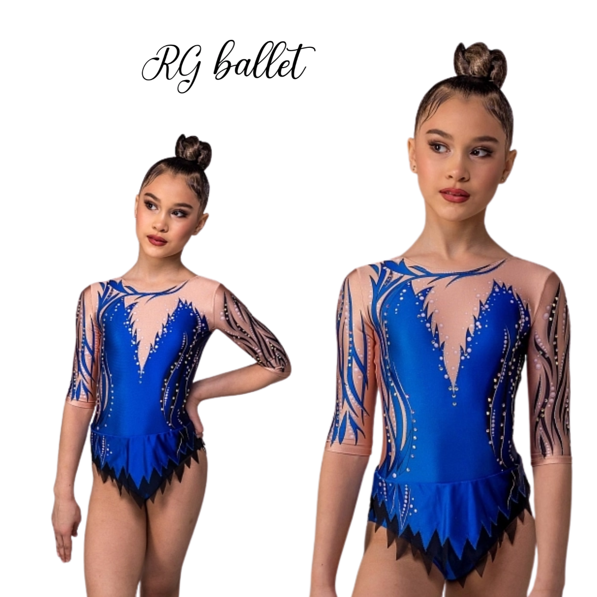 Taşlı Ritmik Cimnastik Mayo –  Düş Gibi Bir Akşam (Blue modeli)