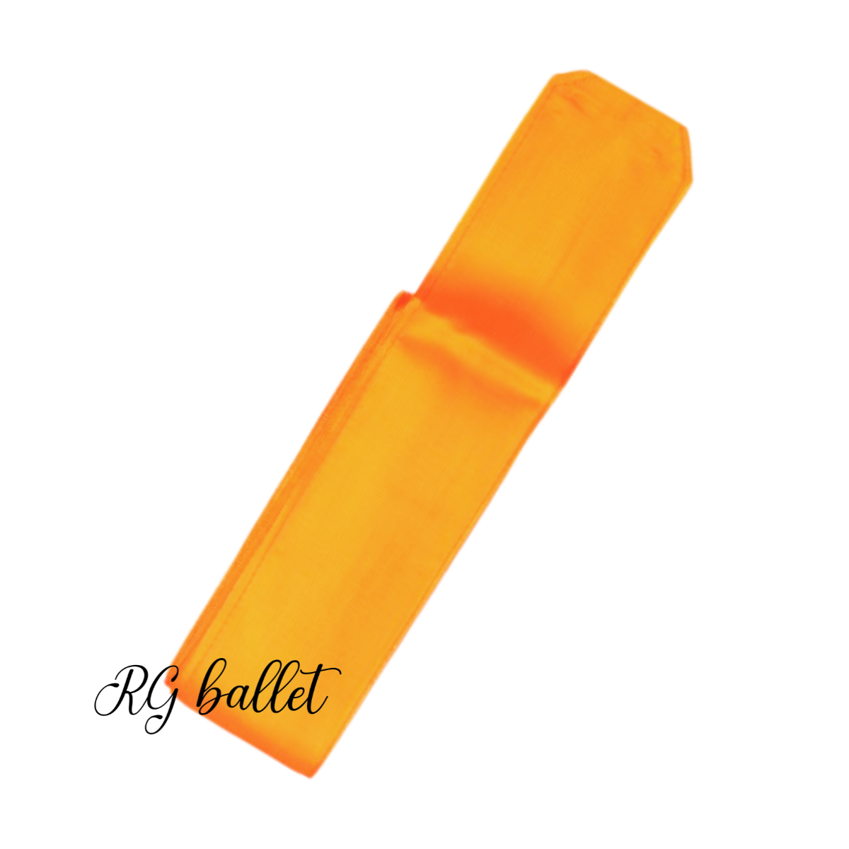 Ritmik Cimnastik Kurdele – Antrenman Kurdelesi -  Fosforlu Turuncu (4 m çubuk dahil)