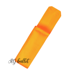 Ritmik Cimnastik Kurdele – Antrenman Kurdelesi -  Fosforlu Turuncu (4 m çubuk dahil)